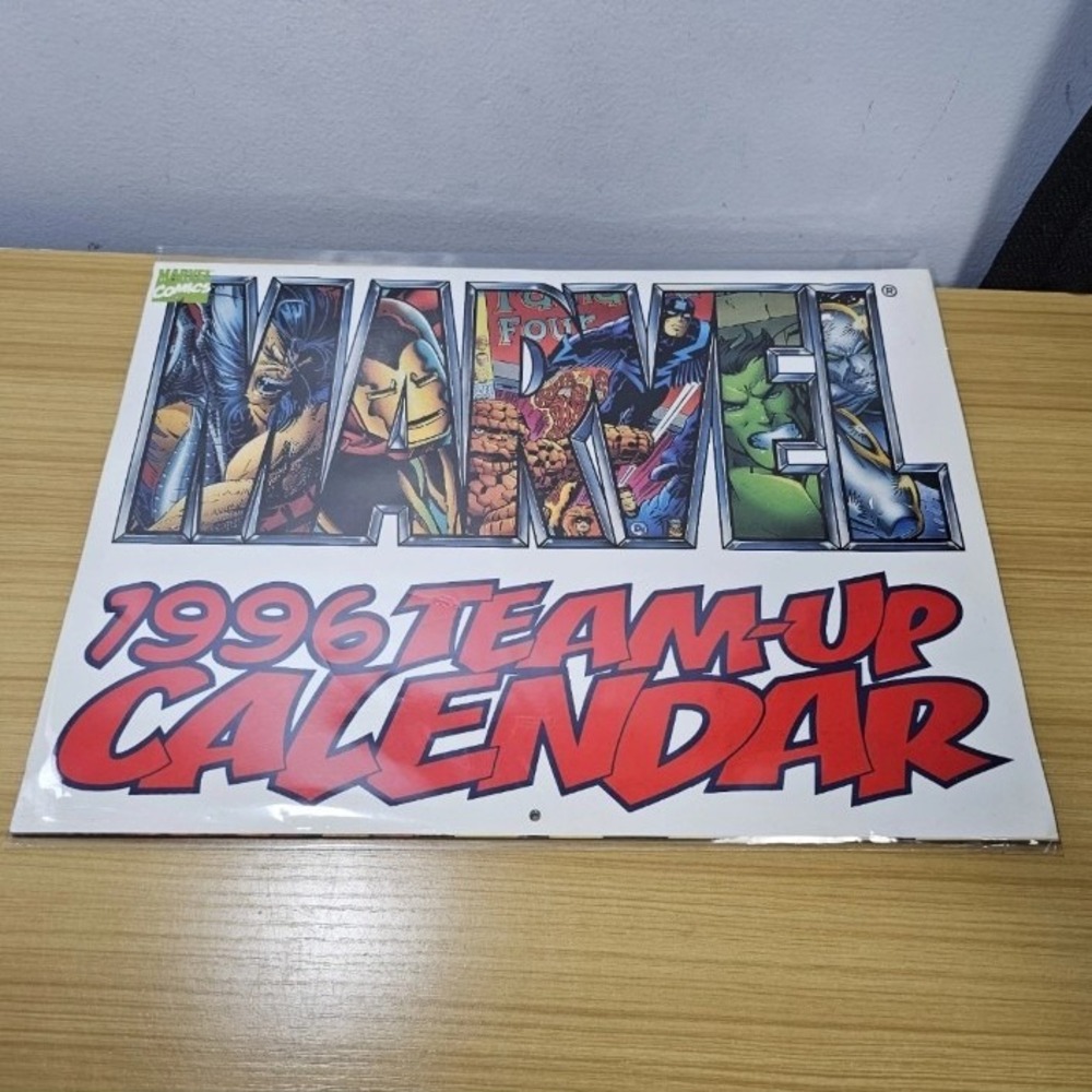 Marvel 1996 Team-Up Calendar X-Men Ghost Rider Spider-Man Morbius Vintage